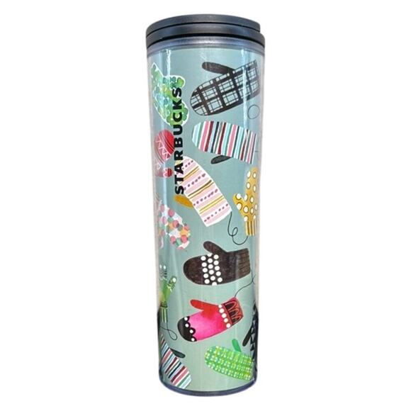 Starbucks Insulated Travel 16 Oz. Christmas Winter Mittens Tumbler - Picture 1 of 5